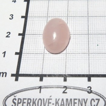 Růženín, kabošonek 13x18mm, výš. 6mm | www.sperkove-kameny.cz