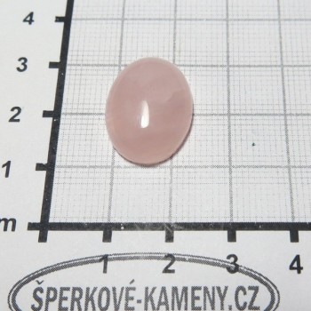 Růženín, kabošonek 15x20mm, výš. 6,5mm | www.sperkove-kameny.cz