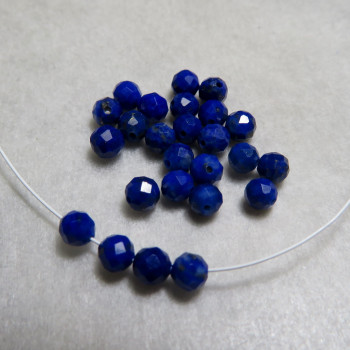 AA Lapis lazuli, facet. korálek -3mm; (1ks)