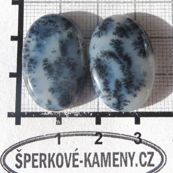 Dendritický opál, De luxe, pár č.1 | www.sperkove-kameny.cz