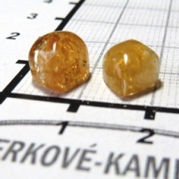 Imperial topaz, naušnicový pár kabošonů 7| www.sperkove-kameny.cz