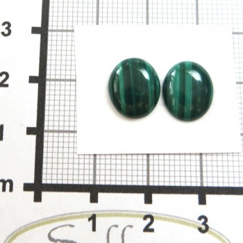 Malachit náušnicový pár 10x8mm, set A | šperkové-kameny.cz