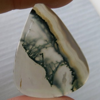 mechový achát moss agate