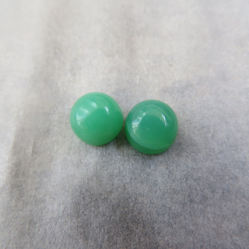 Natural Chrysoprase Tanzania 8mm, pair no.2