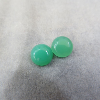 Natural Chrysoprase Tanzania 8mm, pair no.3