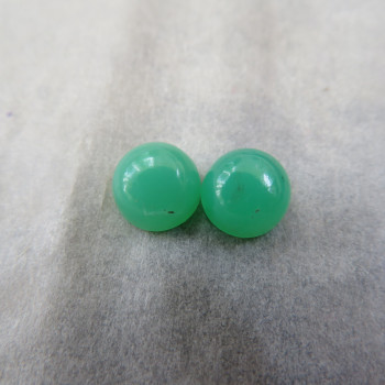 Natural Chrysoprase Tanzania 8mm, pair no.4