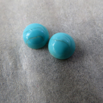 True turquoise, Arizona USA, 5mm - pair no. A3