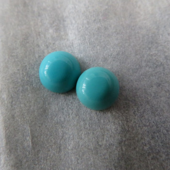 True turquoise, Arizona USA, 5mm - pair no.A14