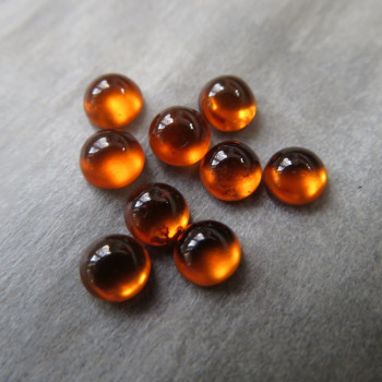 Orange garnet hessonite extra, 4mm; 1 pc