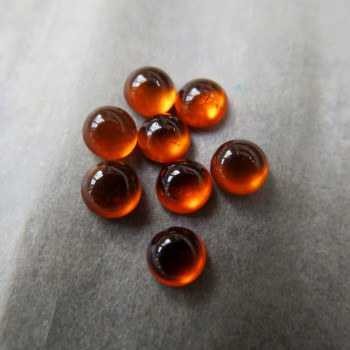 Red Orange garnet hessonite extra, 4mm; 1 pc