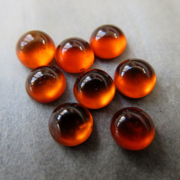 Red Orange garnet hessonite extra, 5mm; 1 pc