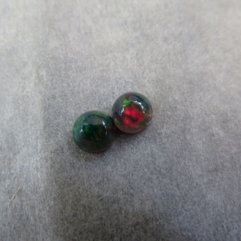 Expensive smoky opal of Ethiopia, 4mm pair no.K1