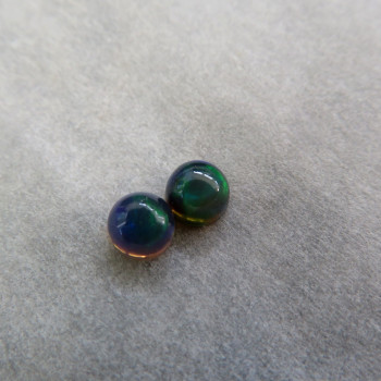 Expensive smoky opal of Ethiopia, 4mm pair no.K2