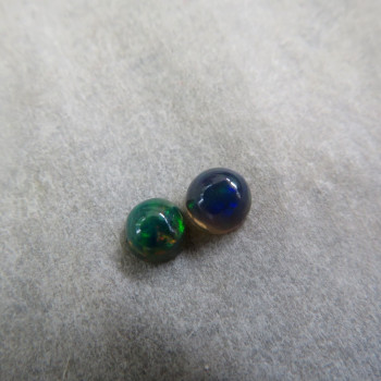 Expensive smoky opal of Ethiopia, 4mm pair no.K3