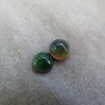 Expensive smoky opal of Ethiopia, 5mm pair no.K4