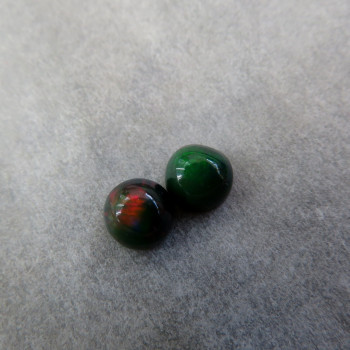 Expensive smoky opal of Ethiopia, 5mm pair no.K5