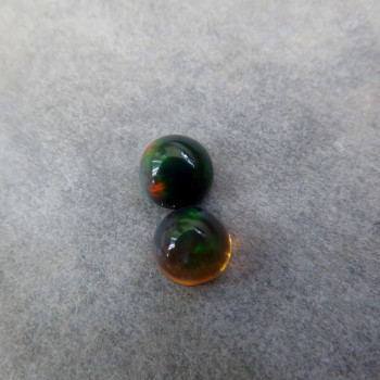 Expensive smoky opal of Ethiopia, 5mm pair no.K6