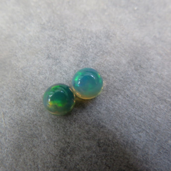 Expensive smoky opal of Ethiopia, 4mm pair no.K7