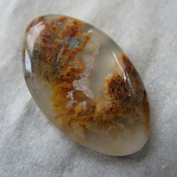 Plume agate USA, cabochon no.4