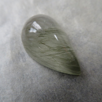 Crystal with Epidote, cabochon no.1