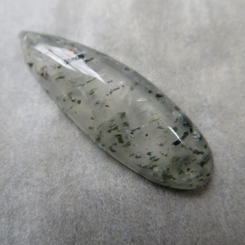 Crystal with Epidote, cabochon no.3