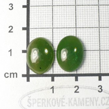 Jade, cabochon 12x16mm, pair No.2 | www.sperkove-kameny.cz