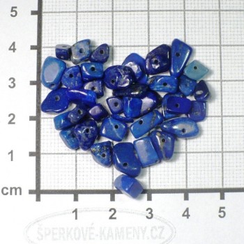 Lapis Lazuli extra, vrtané zlomky ,40 ks| šperkové-kameny.cz
